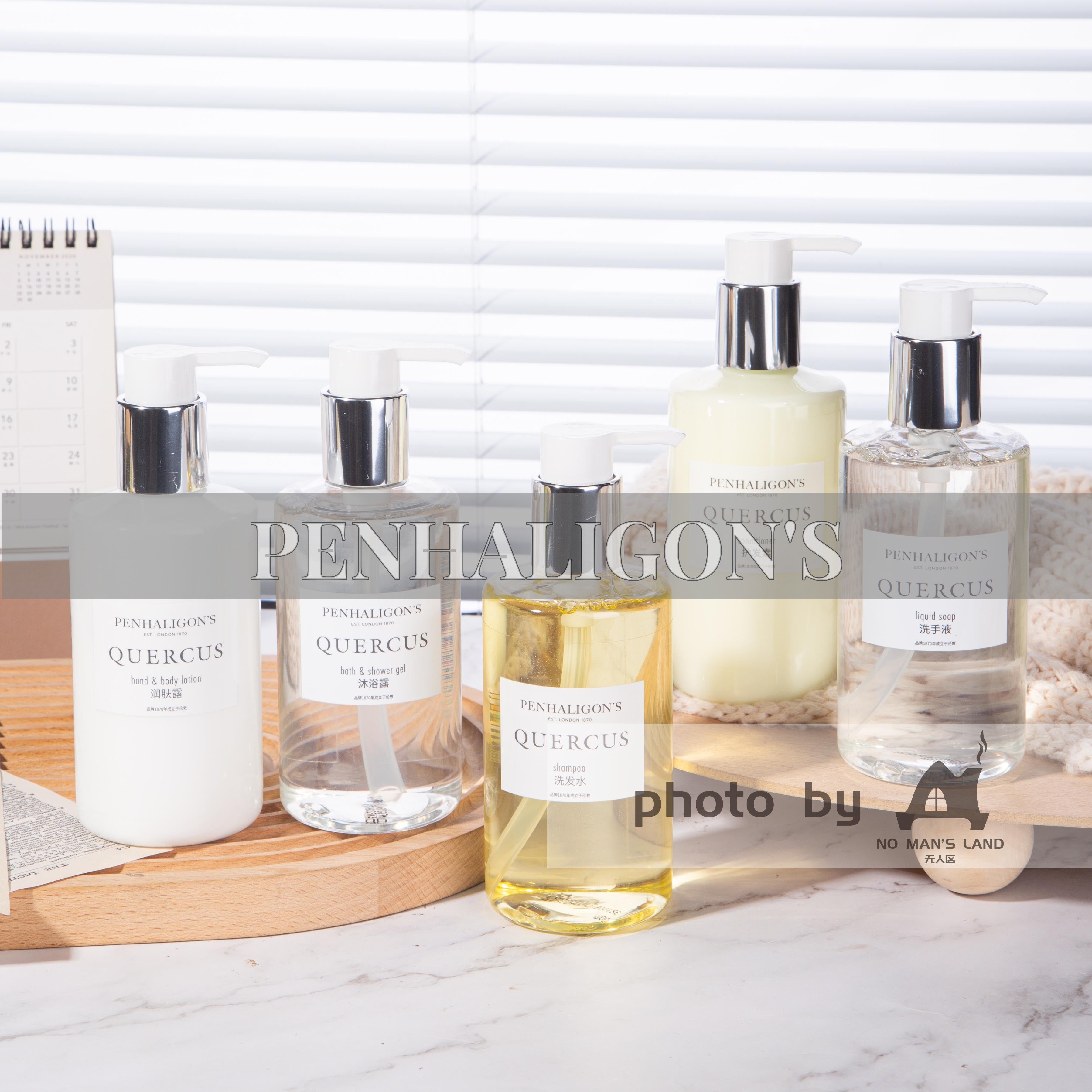 5 bottles of penhaligon's toiletries displayed.