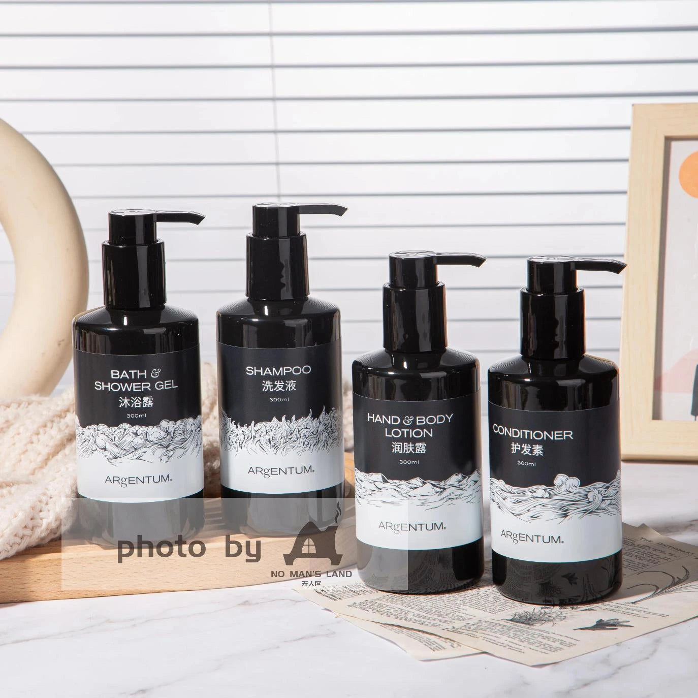 ARGENTUM Shampoo & Conditioner & Body Lotion & Shower Gel 300ML