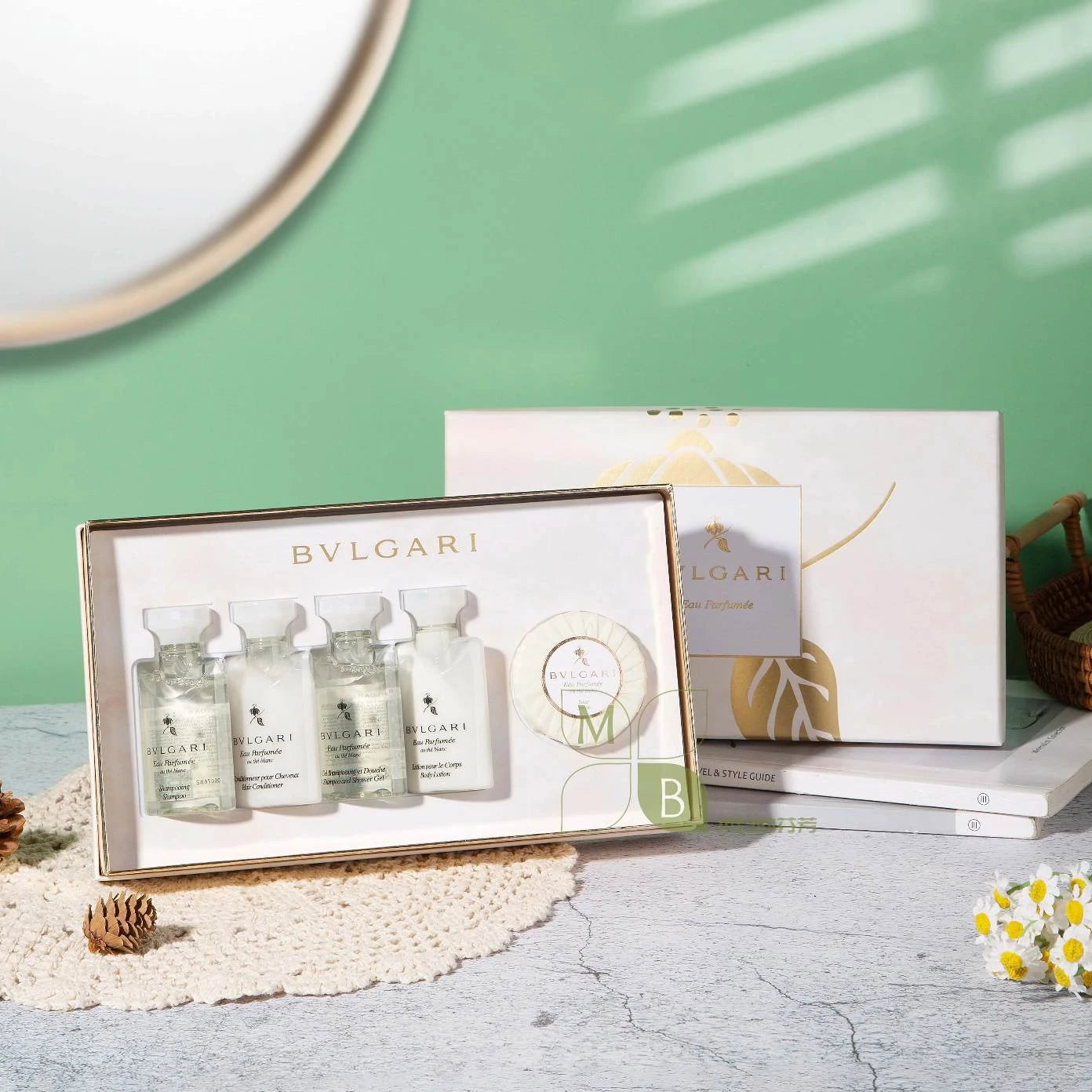 BVLGARI Hair & Body Set White Tea 40ML Each