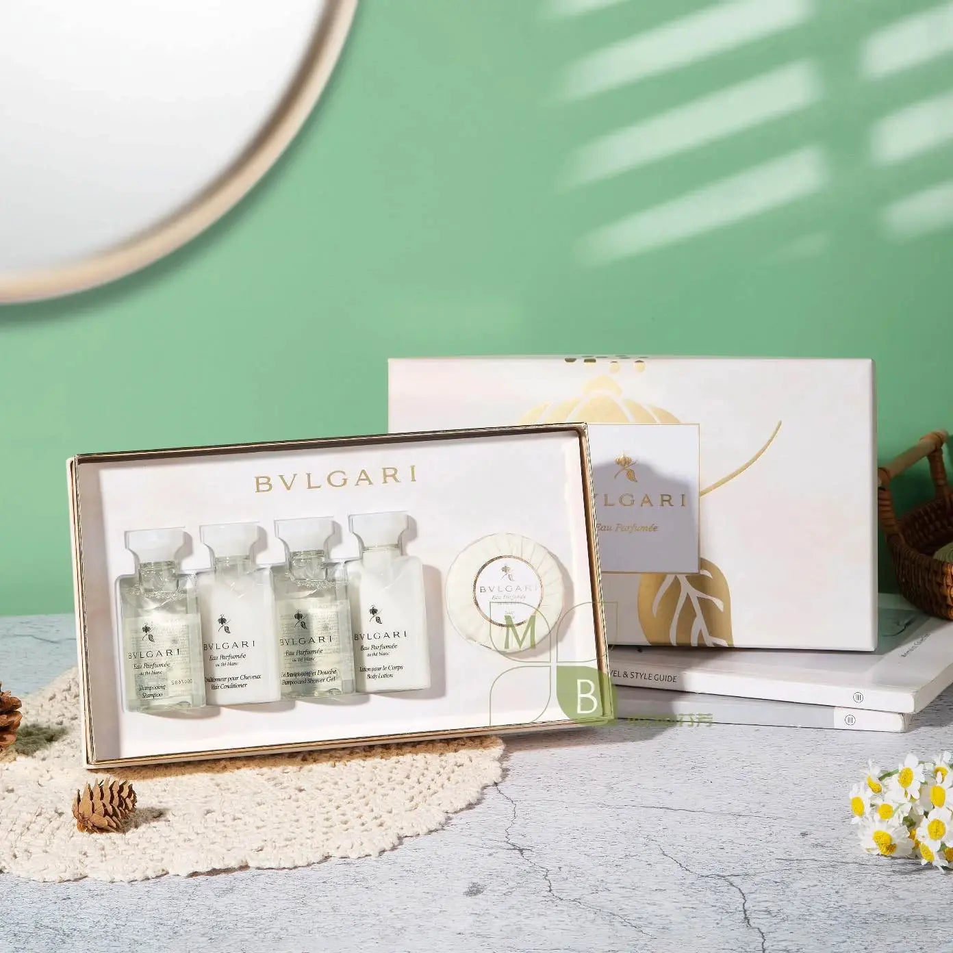 BVLGARI Hair & Body Set White Tea 40ML Each