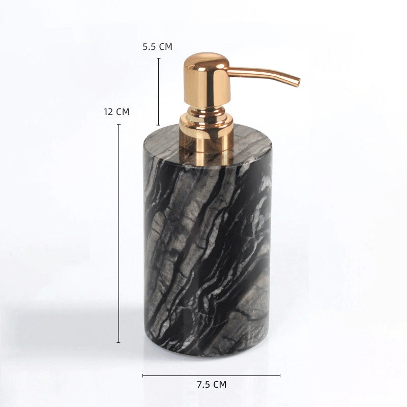 Black Wooden Marble and Brass Bathroom Collection