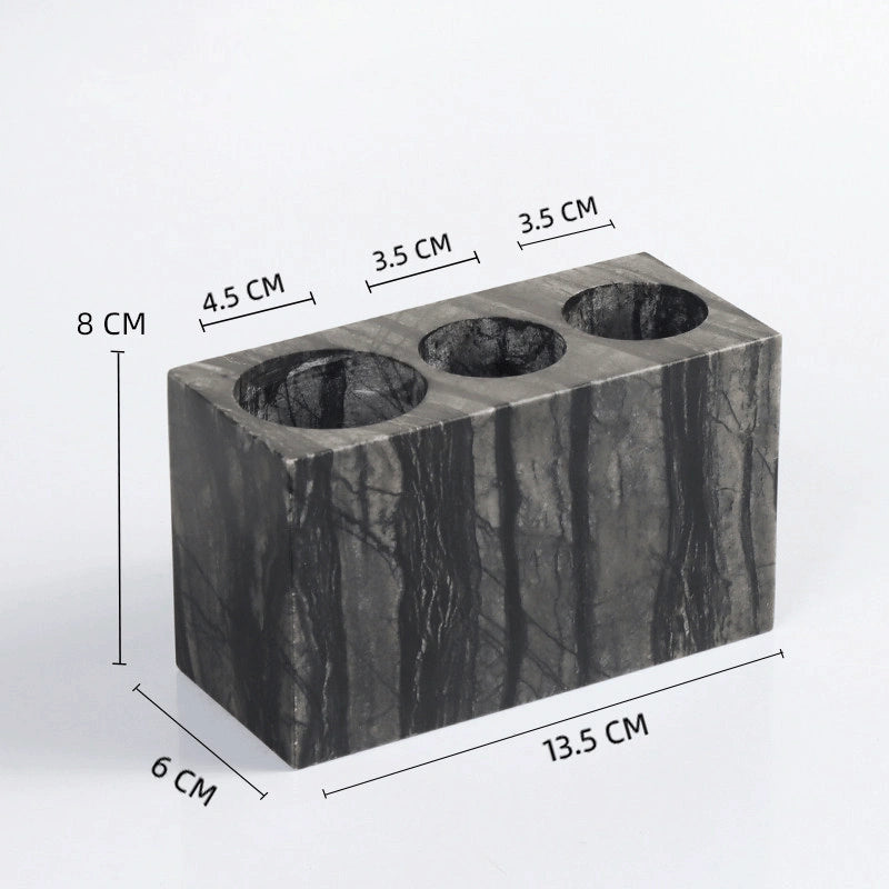 Black Wooden Marble and Brass Bathroom Collection