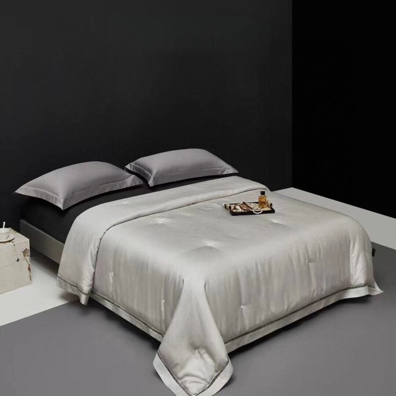 Luxury Hotel Bedding | Bvlgari Hotel Silk Quilt | Two Colors