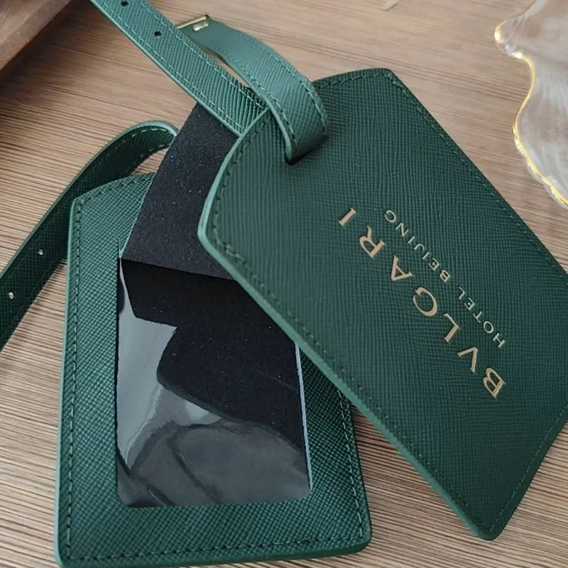 Bvlgari Hotel Leather Luggage Tag