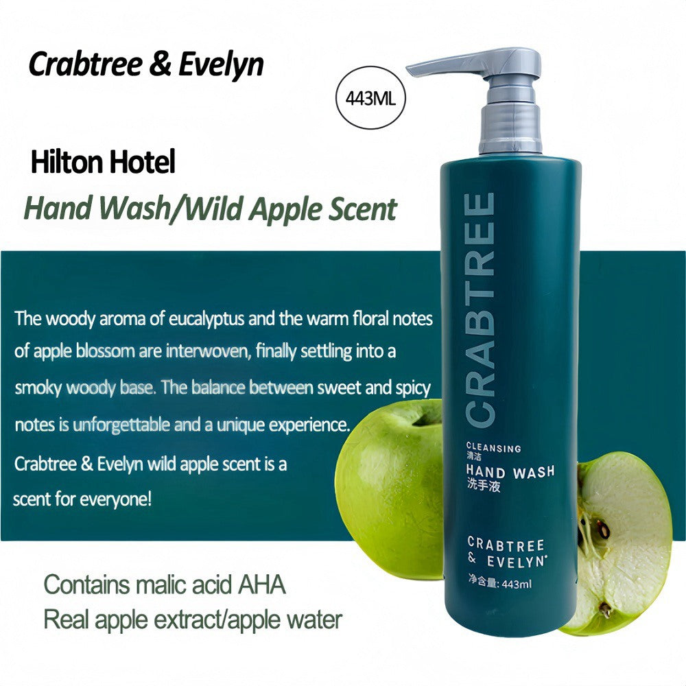 Hilton Hotel Shampoo & Conditioner & Body Lotion & Shower Gel & Hand Wash 443ML | CRABTREE & EVELYN