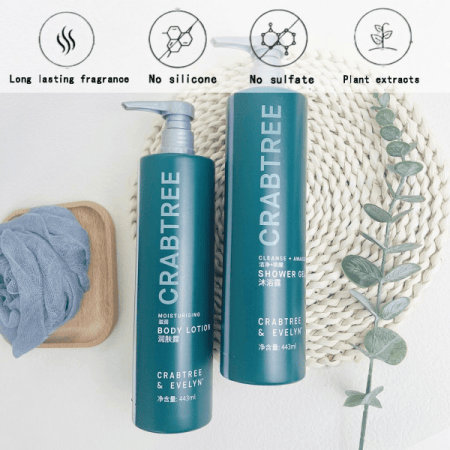 Hilton Hotel Shampoo & Conditioner & Body Lotion & Shower Gel & Hand Wash 443ML | CRABTREE & EVELYN