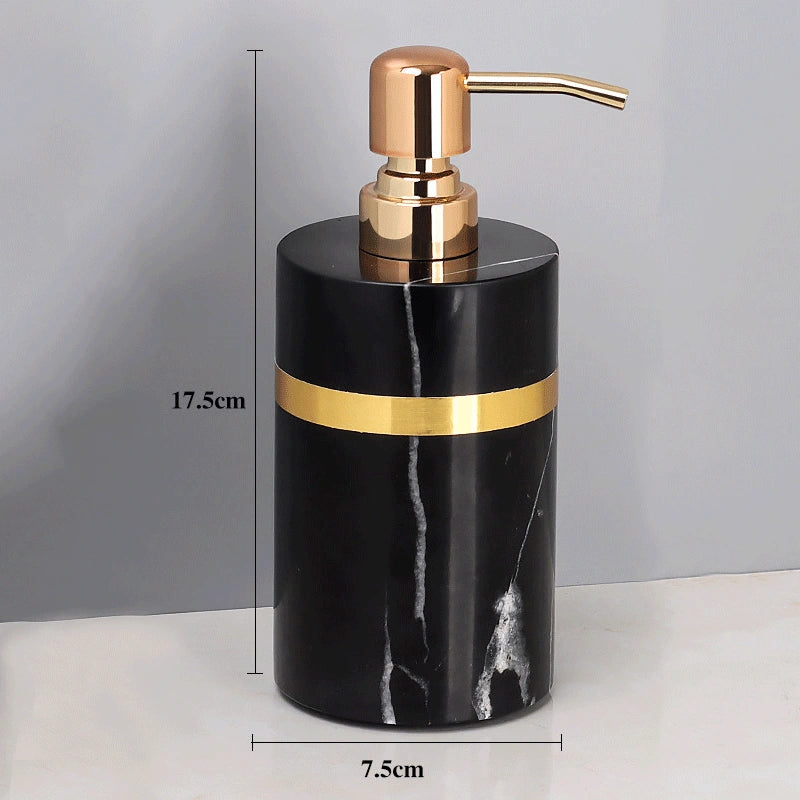 Classic Black Marble and Brass Bathroom Collection