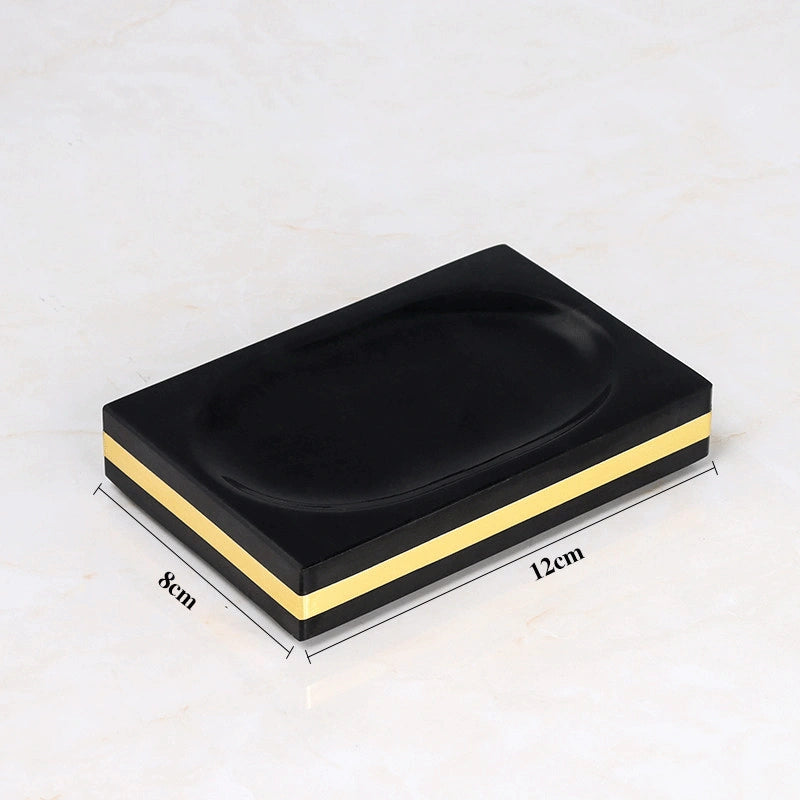 Classic Black Marble and Brass Bathroom Collection