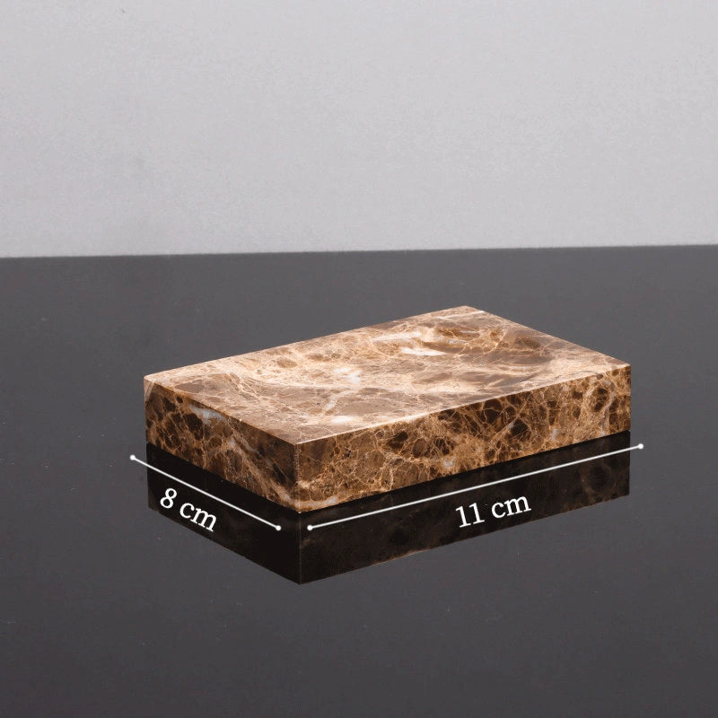 Dark Emperador Marble and Brass Bathroom Collection