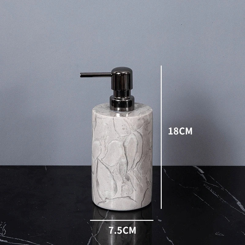 Gray Marble and Brass Bathroom Collection