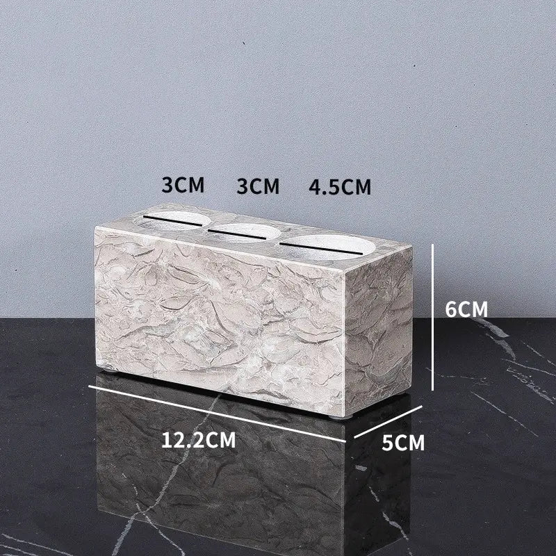 Gray Marble and Brass Bathroom Collection