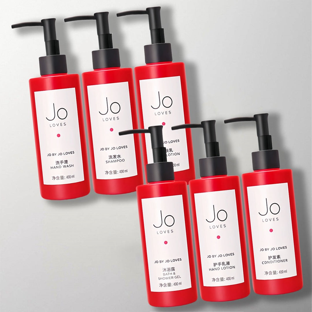 JO LOVES Shampoo & Conditioner & Body Lotion & Shower Gel & Hand Wash & Hand Lotion Bundle 400ML Each