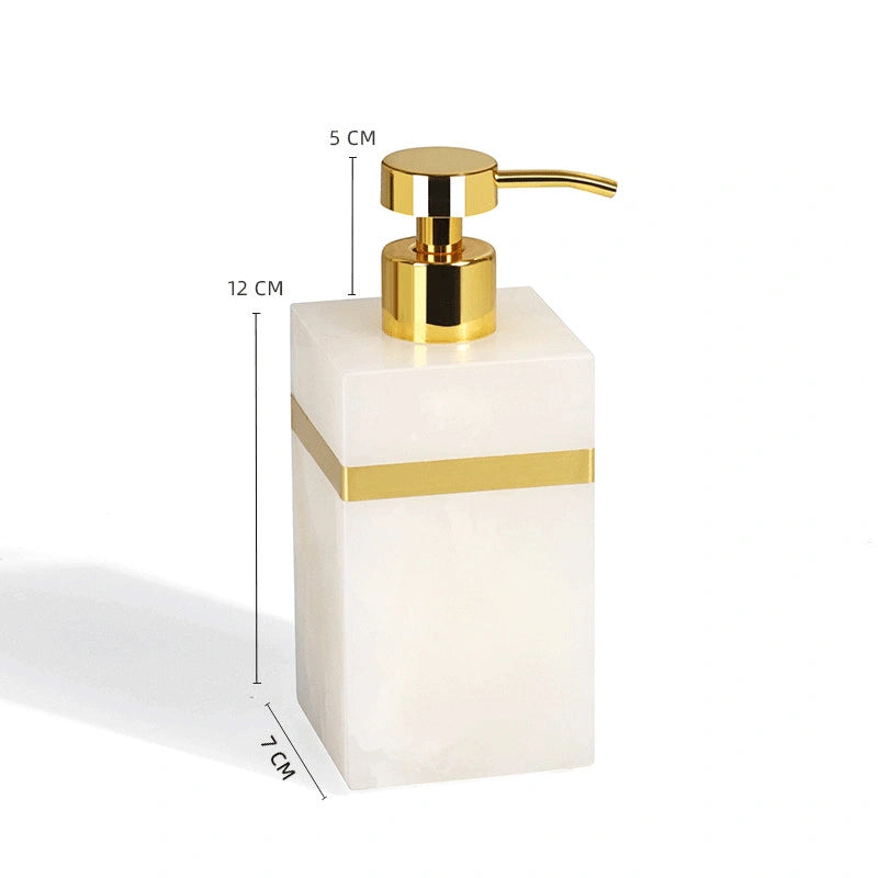 Jade Marble and Brass Bathroom Collection