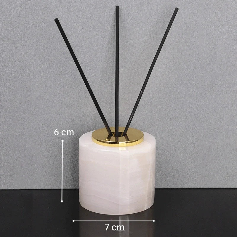 Jade White Marble and Brass Bathroom Collection