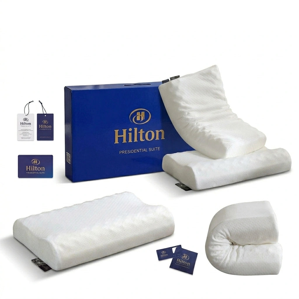 Luxus-Hotelbettwäsche | Hilton Latex-Memory-Foam-Kissen