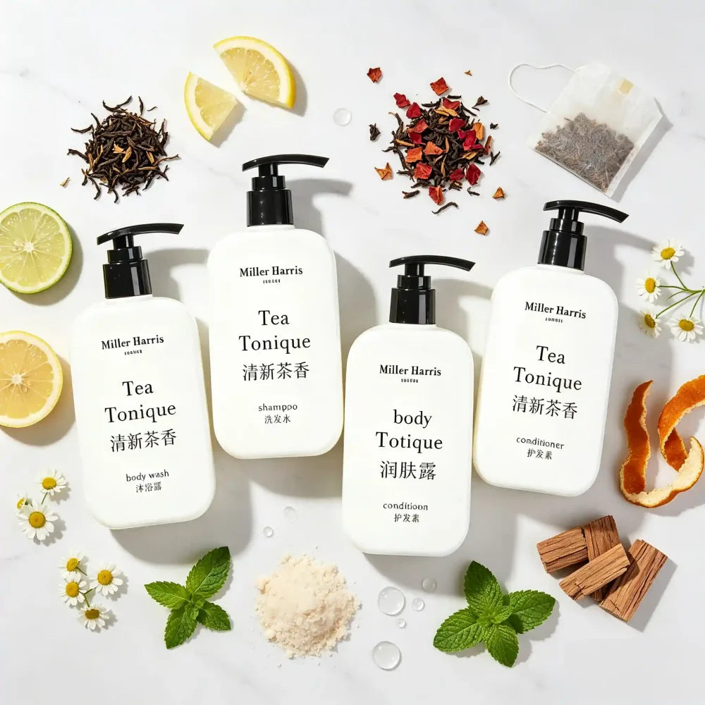 EDITION Hotel Shampoo or Conditioner or Body Lotion or Shower Gel Tea Tonique 340ML | Miller Harris