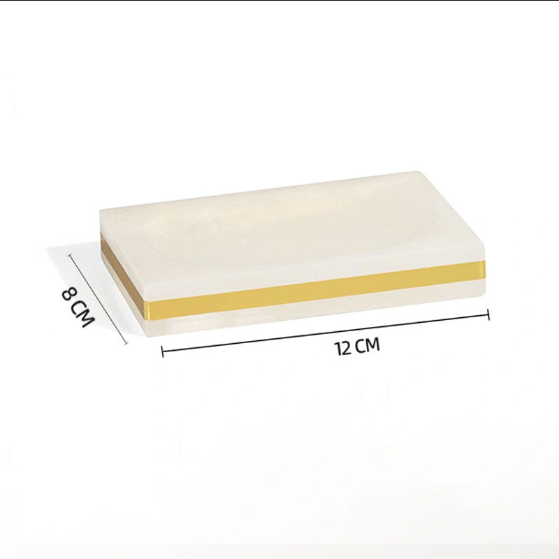 Natural Jade Marble and Brass Bathroom Collection