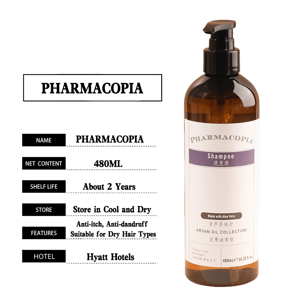 one PHARMACOPIA shampoo and the features description.