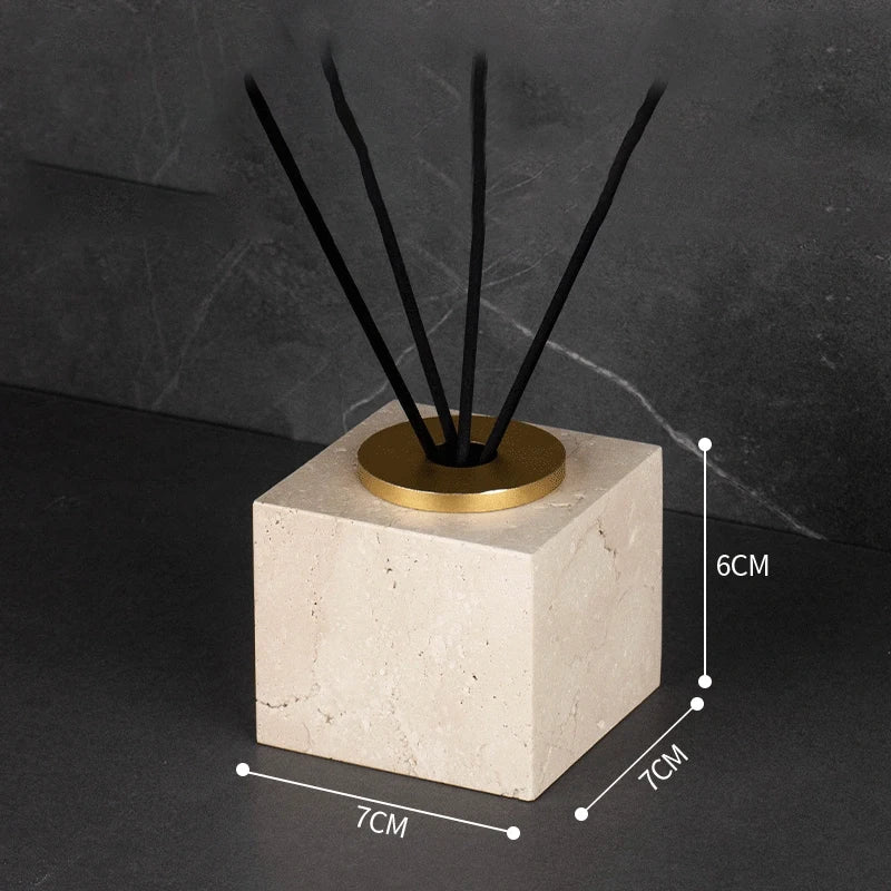 Travertine Marble and Brass Bathroom Collection