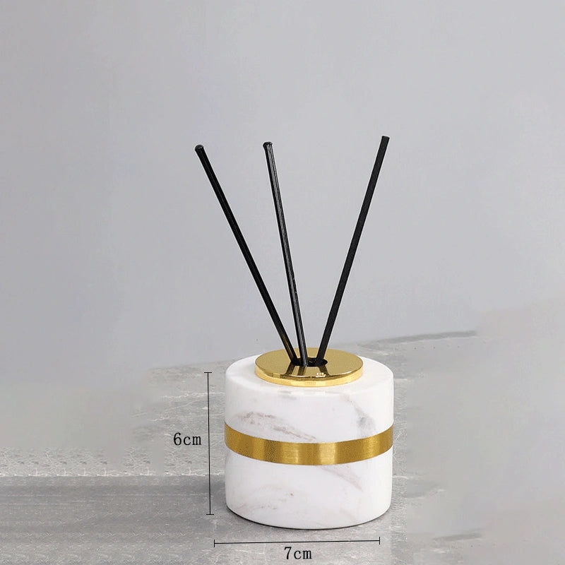 White Marble and Brass Bathroom Collection