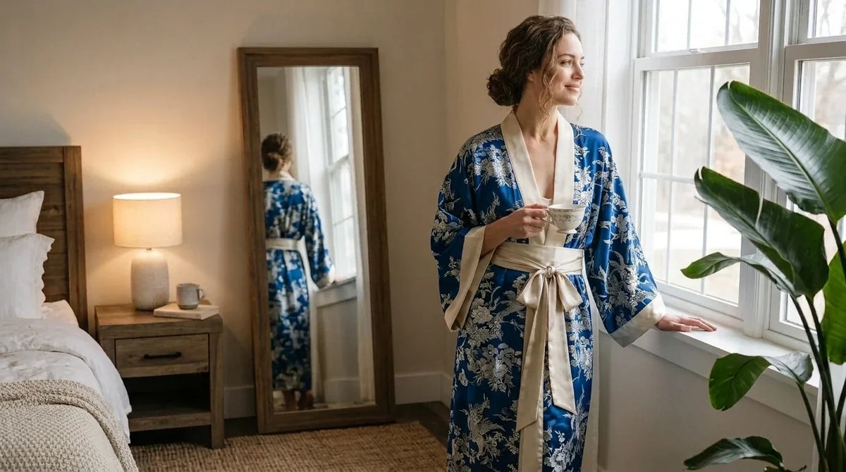 Luxury Spa Robe | 100% Mulberry Silk Sleepwear