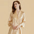 100% Mulberry Silk 19Momme Short Lace V-Neck Nightgown & Kimono Robe Set