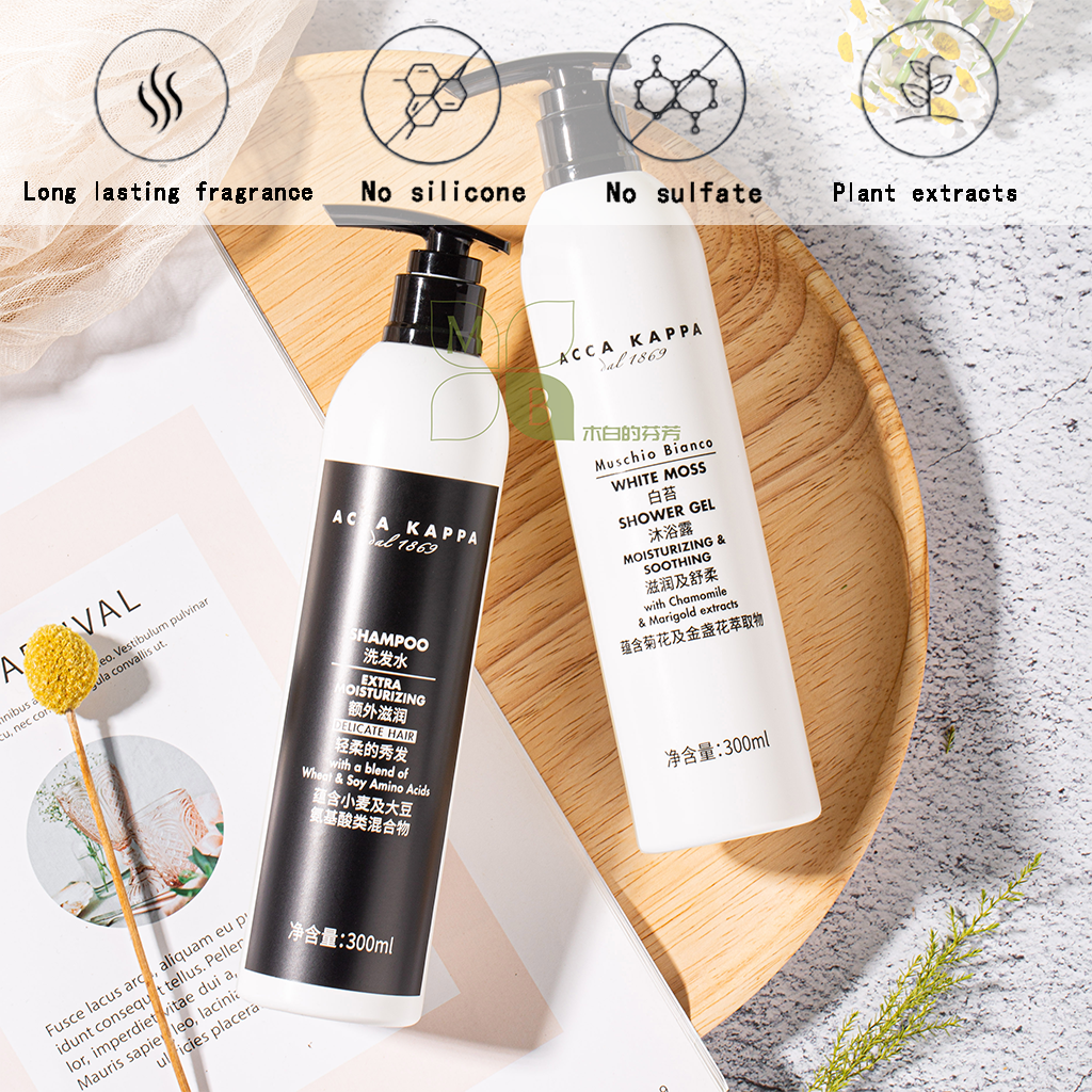 Acca Kappa Wanda Vista Hotel Shampoo, Conditioner, Bodylotion und Duschgel, 300 ml 