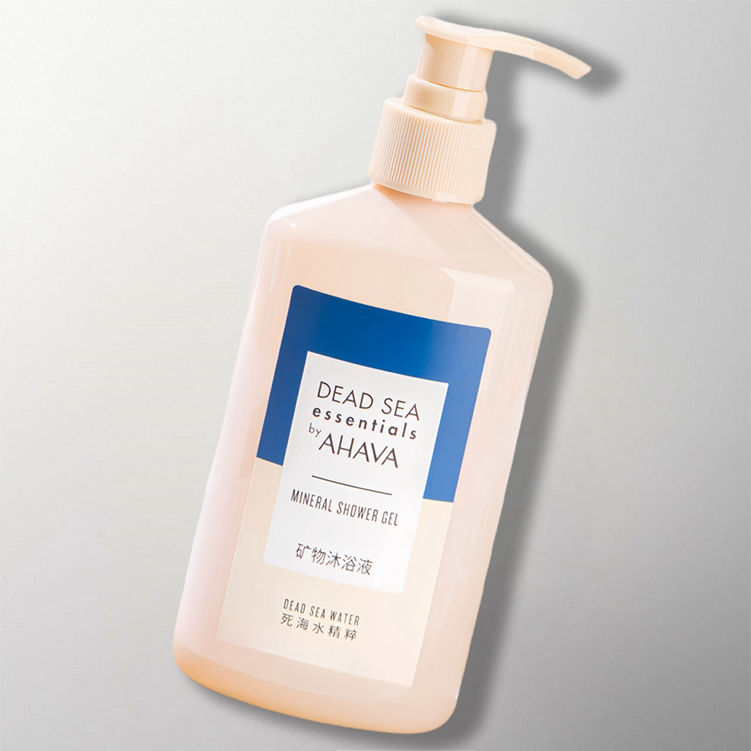 one bottle ahava dead sea shower gel.