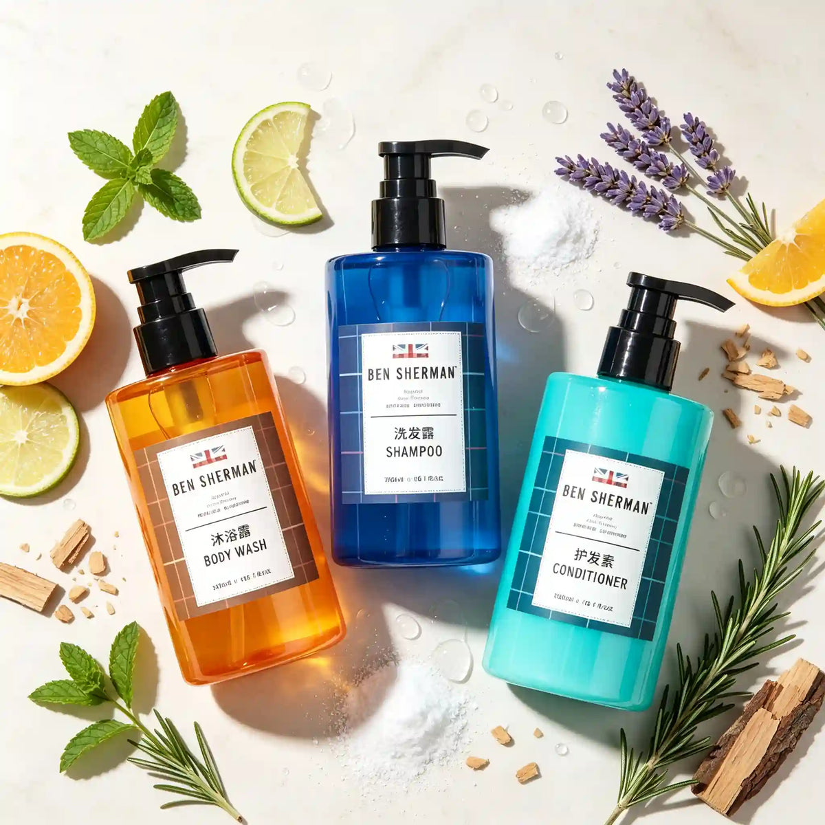 BEN SHERMAN Shampoo or Conditioner or Shower Gel 300ML