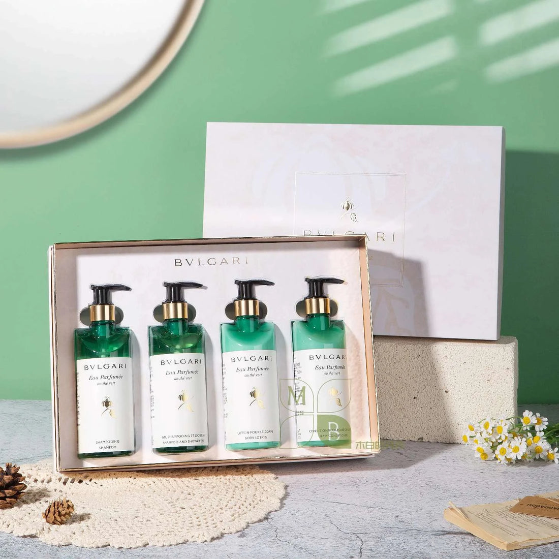 BVLGARI Hair & Body Set Green Tea 300ML Each