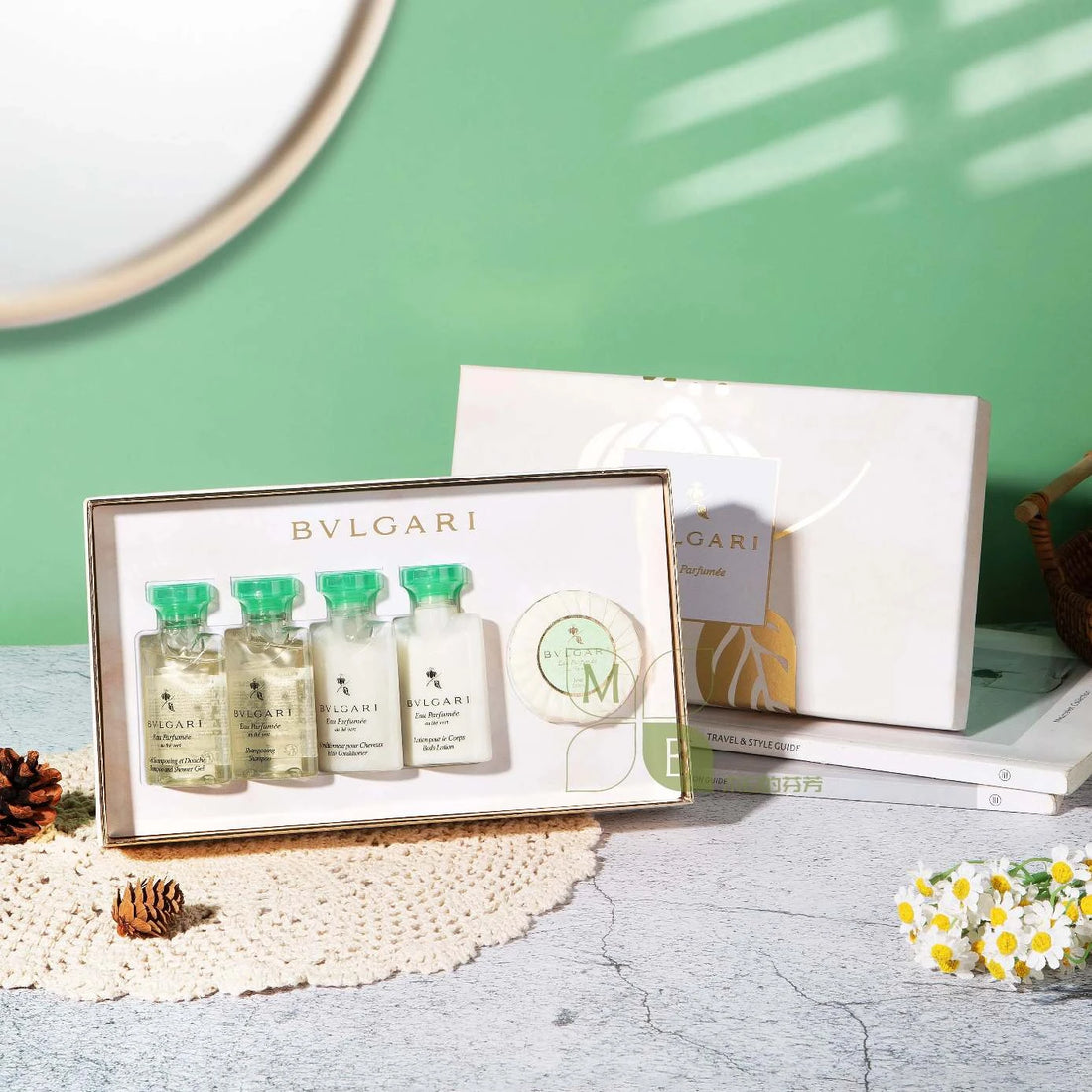 BVLGARI Hair & Body Set Green Tea 40ML Each