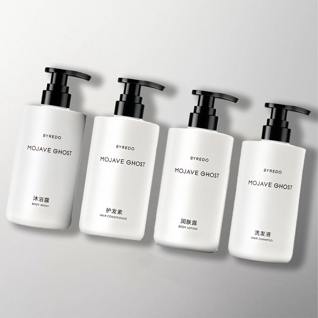 Conrad Hotel Shampoo &amp; Shower Gel &amp; Conditioner &amp; Body Lotion Bundle 450ML Each  | BYREDO MOJAVE GHOST