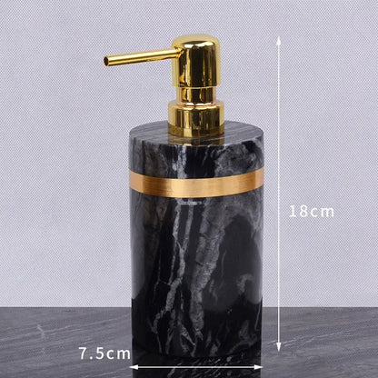 Black Marble and Brass Bathroom Collection