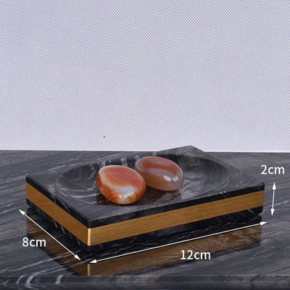 Black Marble and Brass Bathroom Collection