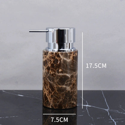 Brown Marble and Brass Bathroom Collection