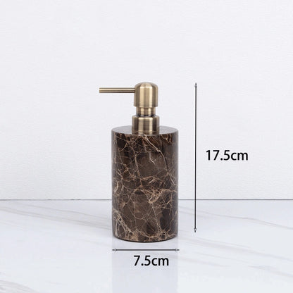 Brown Marble and Brass Bathroom Collection