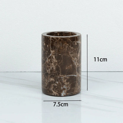 Brown Marble and Brass Bathroom Collection