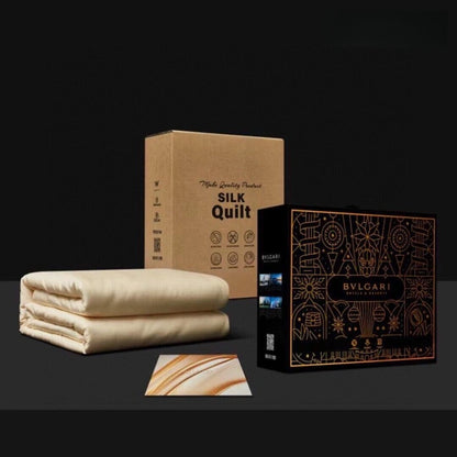 Luxury Hotel Bedding | Bvlgari Hotel Silk Quilt | Two Colors
