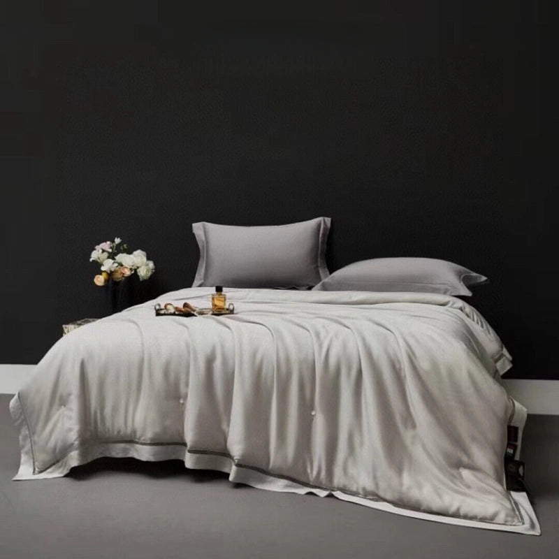 Luxury Hotel Bedding | Bvlgari Hotel Silk Quilt | Two Colors