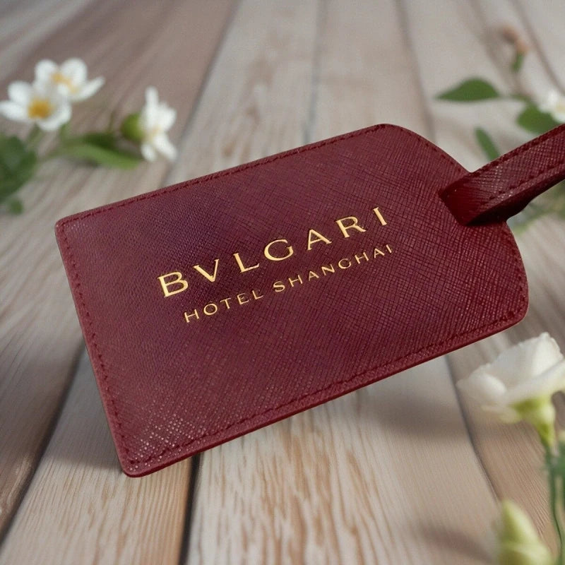 Bvlgari Hotel Leather Luggage Tag