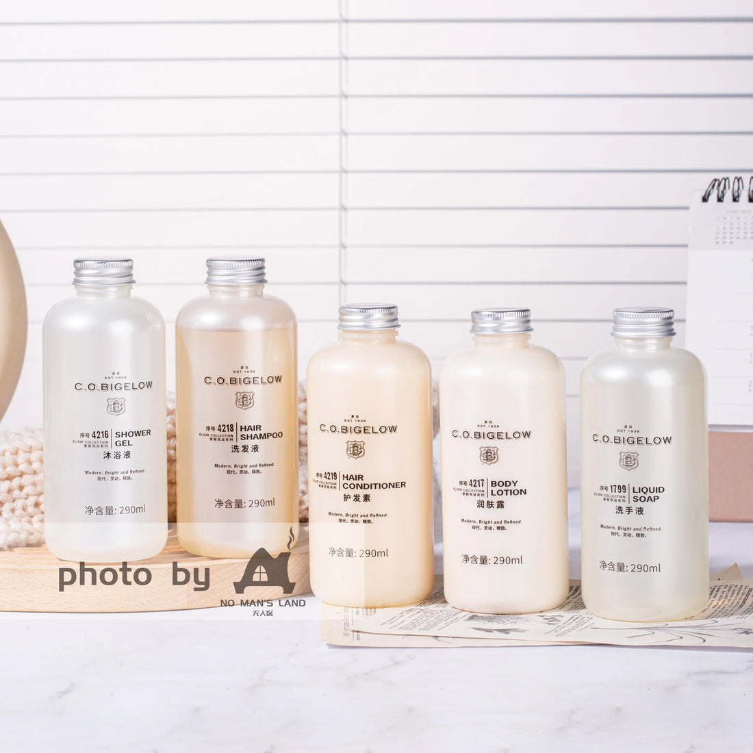 Pullman Hotel Shampoo & Conditioner & Body Lotion & Shower Gel & Hand Wash 290ML | C.O.BIGELOW