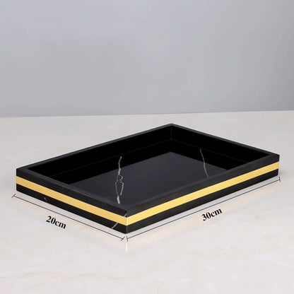 Classic Black Marble and Brass Bathroom Collection