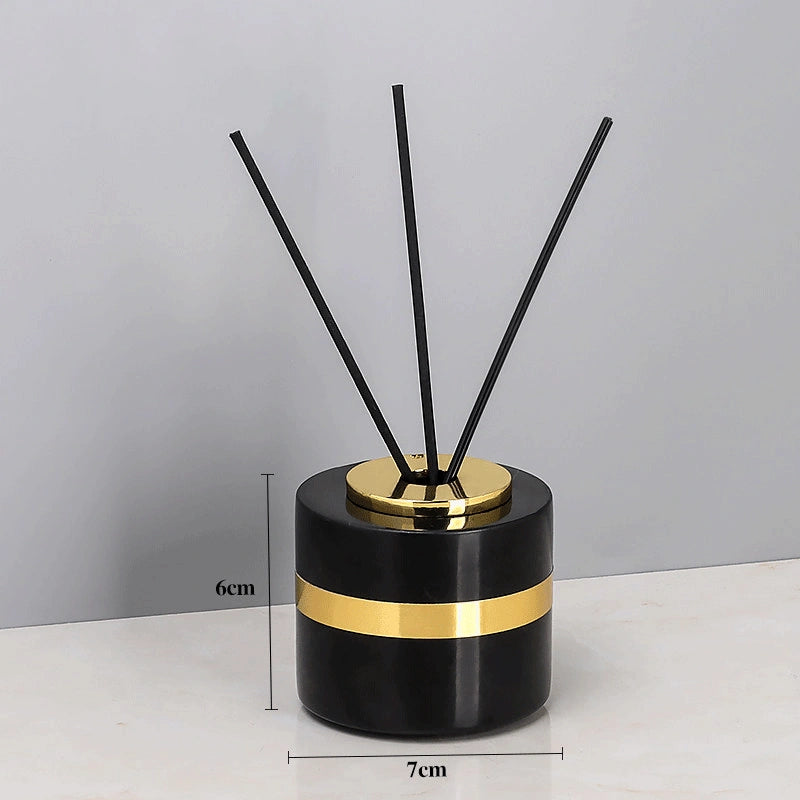 Classic Black Marble and Brass Bathroom Collection