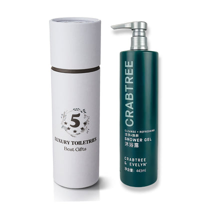 Hilton Hotel Shampoo &amp; Conditioner &amp; Body Lotion &amp; Shower Gel &amp; Hand Wash 443ML | CRABTREE &amp; EVELYN