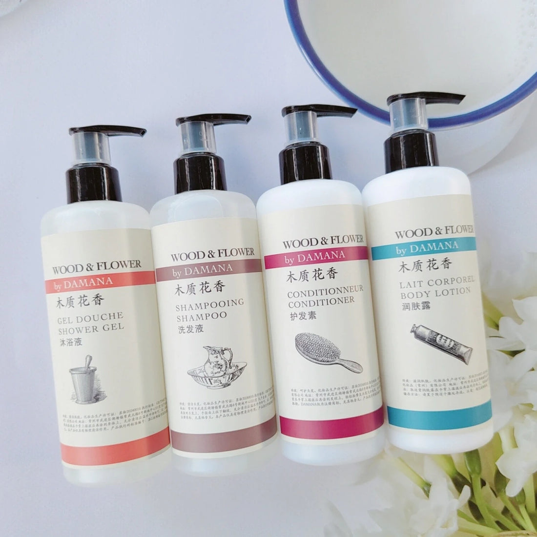 DAMANA Shampoo oder Spülung oder Duschgel oder Bodylotion oder Handseife 300ML