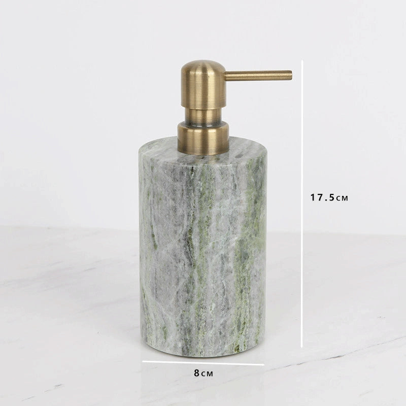 Emerald Green Marble and Brass Bathroom Collection