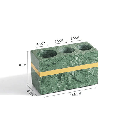 Indian Green Marble and Brass Bathroom Collection