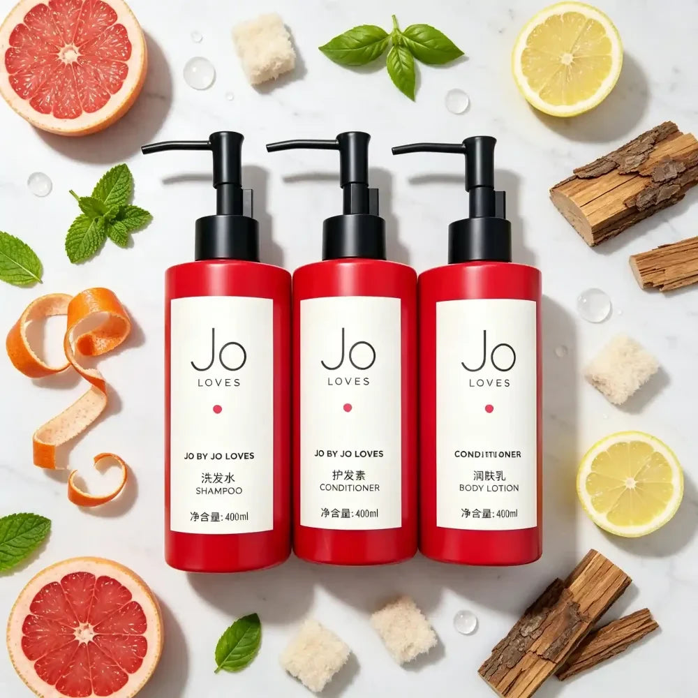 JO LOVES Shampoo &amp; Spülung &amp;; Körperlotion &amp; Duschgel &amp; Handseife &amp; Handlotion 400 ml 