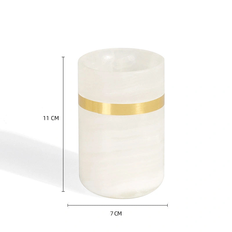 Jade Marble and Brass Bathroom Collection