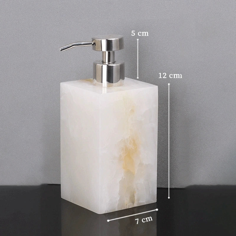 Jade White Marble and Brass Bathroom Collection